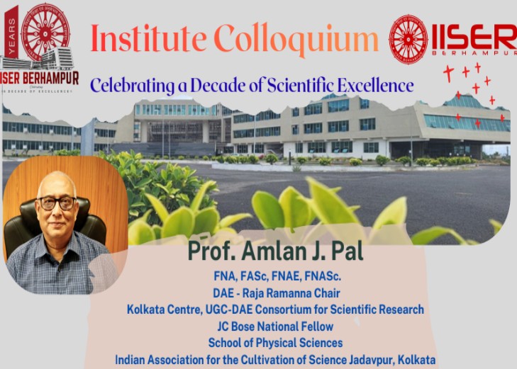 Institute Colloquium by - Prof. Amlan J. Pal