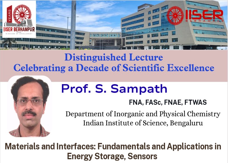 Institute Distinguished Lecture by - Prof. S. Sampath